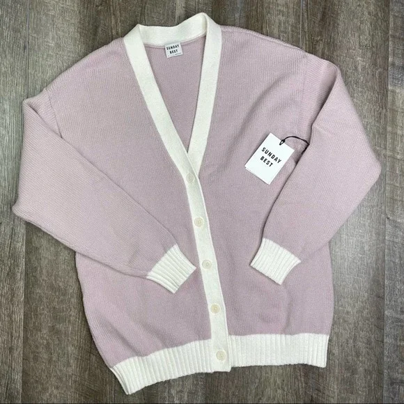 Sunday Best Munro Mauve Ellis Cardigan NEW Size Small - Picture 3 of 8